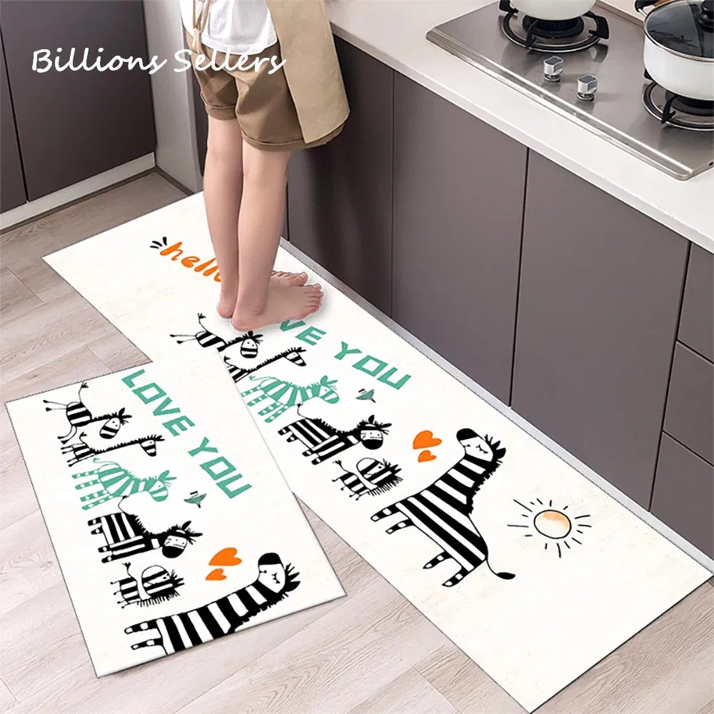 Long Kitchen Carpet for Floor Home Entrance Doormat Bedroom Living Room Decor Bedside Rug Hallway Balcony Bathroom Anti-Slip Mat