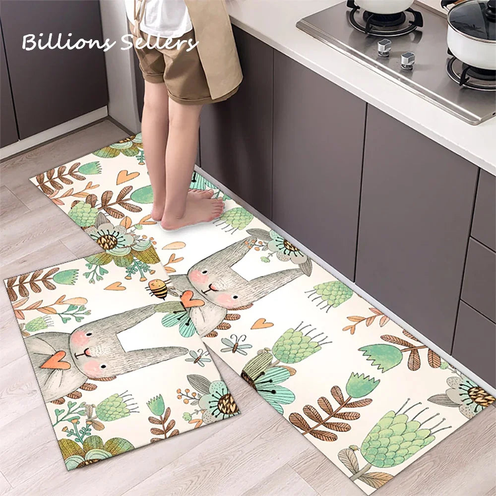 Long Kitchen Carpet for Floor Home Entrance Doormat Bedroom Living Room Decor Bedside Rug Hallway Balcony Bathroom Anti-Slip Mat