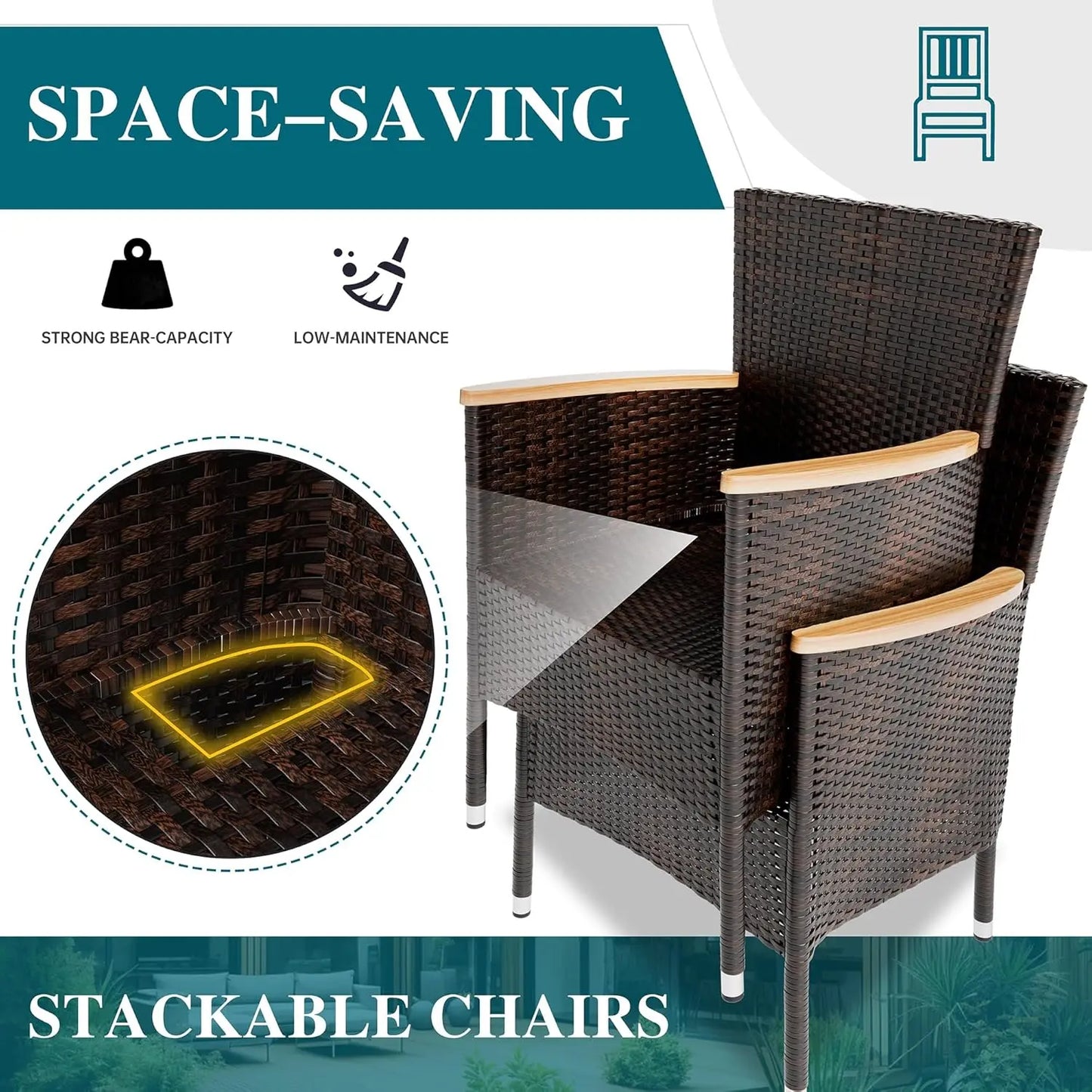 Wicker Patio Conversation Set