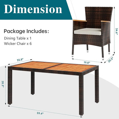 Wicker Patio Conversation Set