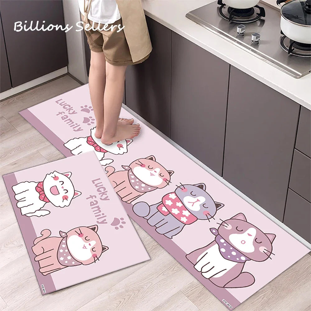 Long Kitchen Carpet for Floor Home Entrance Doormat Bedroom Living Room Decor Bedside Rug Hallway Balcony Bathroom Anti-Slip Mat