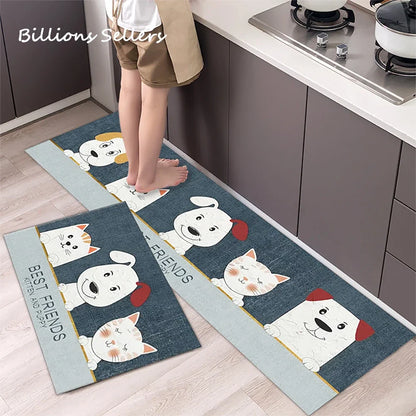 Long Kitchen Carpet for Floor Home Entrance Doormat Bedroom Living Room Decor Bedside Rug Hallway Balcony Bathroom Anti-Slip Mat