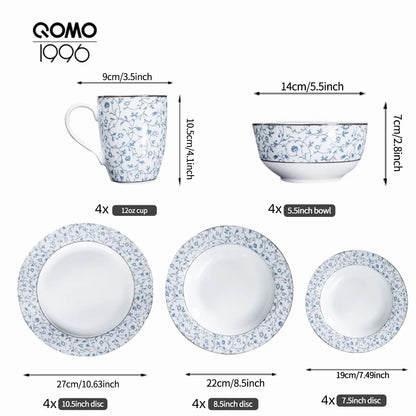 20 Pieces Ceramic Dinnerware Set