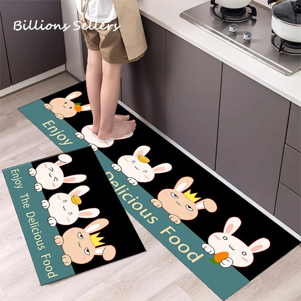 Long Kitchen Carpet for Floor Home Entrance Doormat Bedroom Living Room Decor Bedside Rug Hallway Balcony Bathroom Anti-Slip Mat