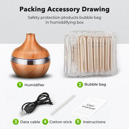 Essential Aroma Oil Diffuser Ultrasonic Wood Grain Humidifier