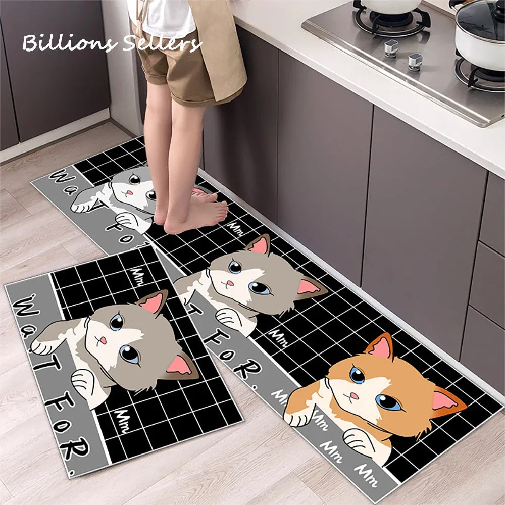 Long Kitchen Carpet for Floor Home Entrance Doormat Bedroom Living Room Decor Bedside Rug Hallway Balcony Bathroom Anti-Slip Mat
