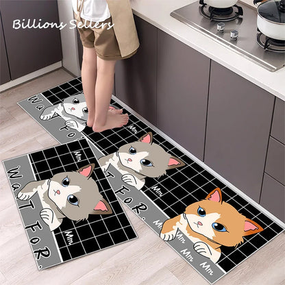 Long Kitchen Carpet for Floor Home Entrance Doormat Bedroom Living Room Decor Bedside Rug Hallway Balcony Bathroom Anti-Slip Mat