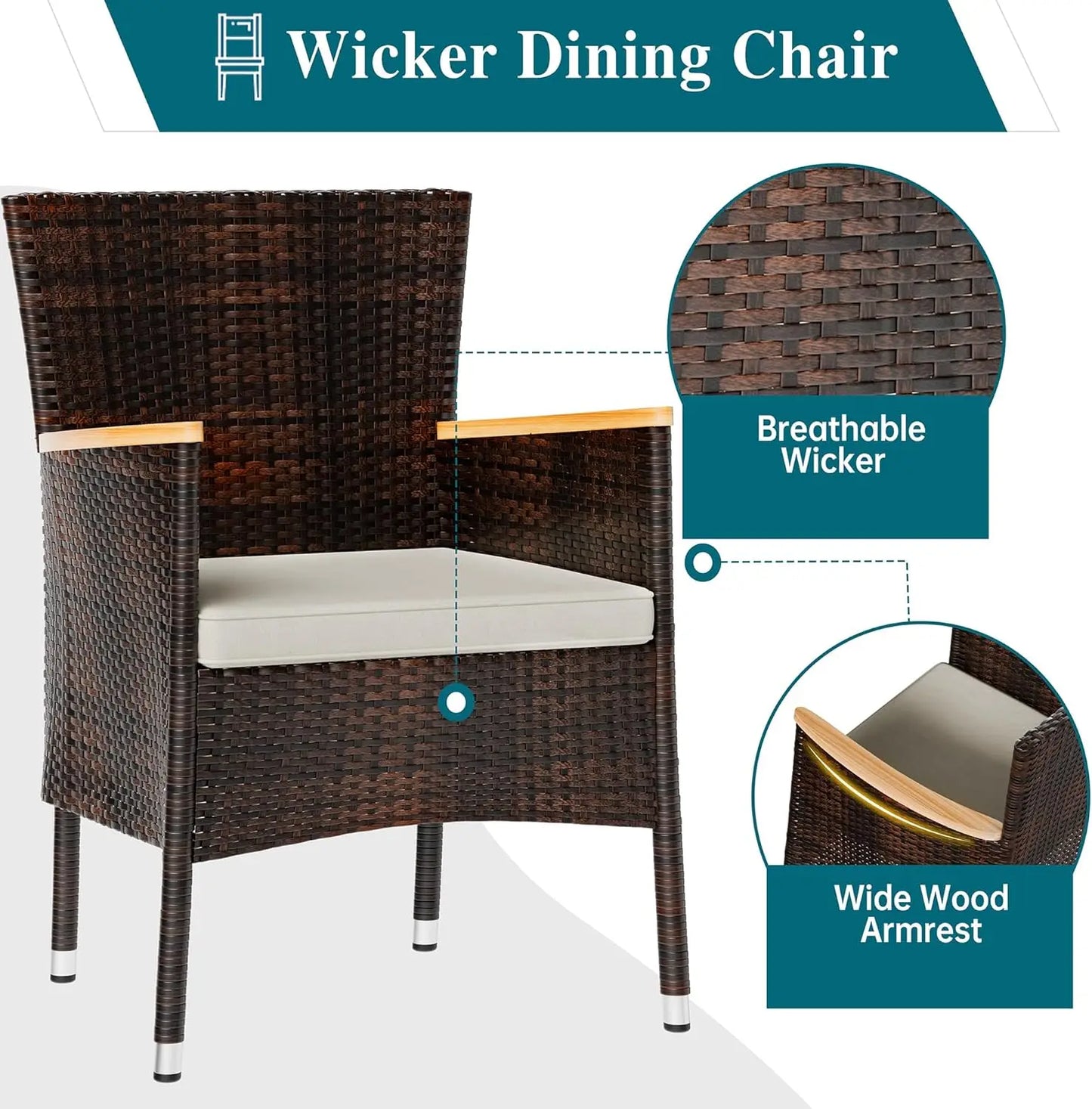 Wicker Patio Conversation Set