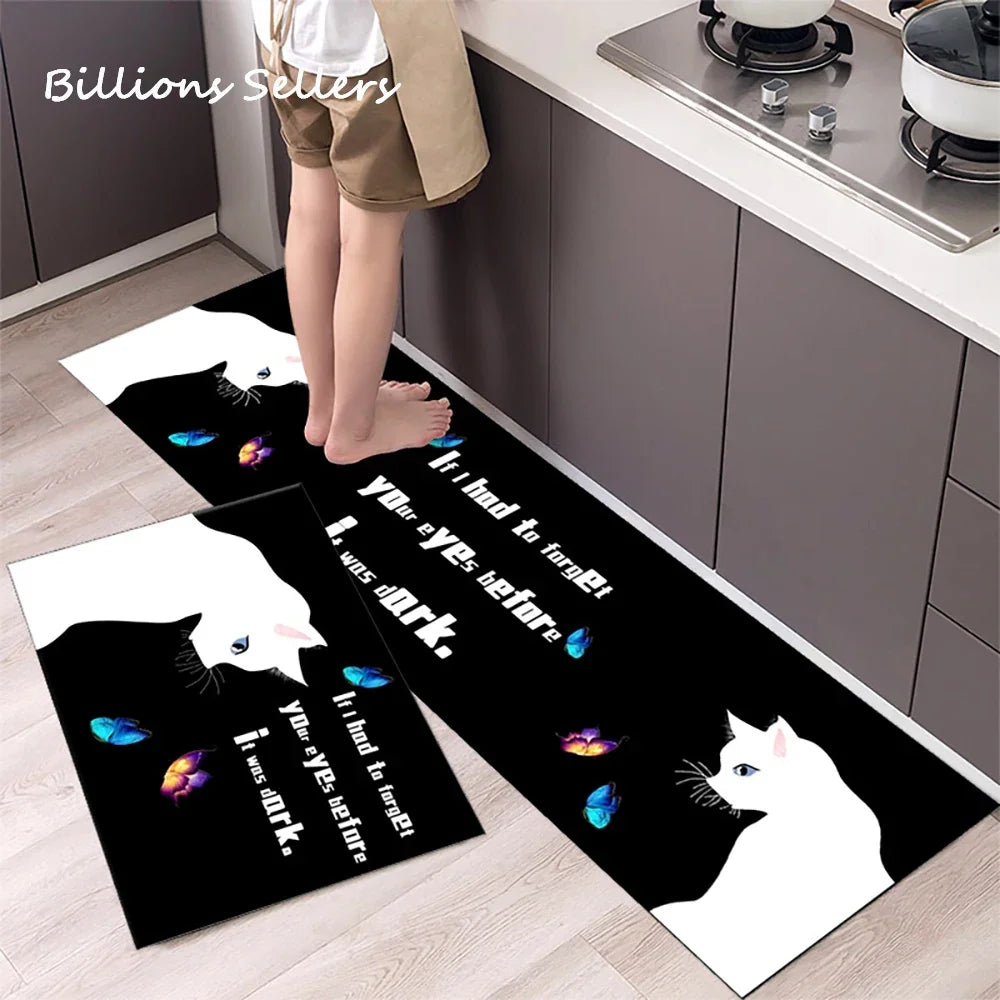 Long Kitchen Carpet for Floor Home Entrance Doormat Bedroom Living Room Decor Bedside Rug Hallway Balcony Bathroom Anti-Slip Mat