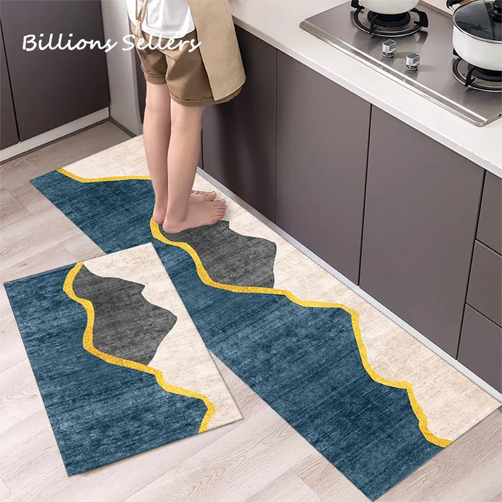 Long Kitchen Carpet for Floor Home Entrance Doormat Bedroom Living Room Decor Bedside Rug Hallway Balcony Bathroom Anti-Slip Mat